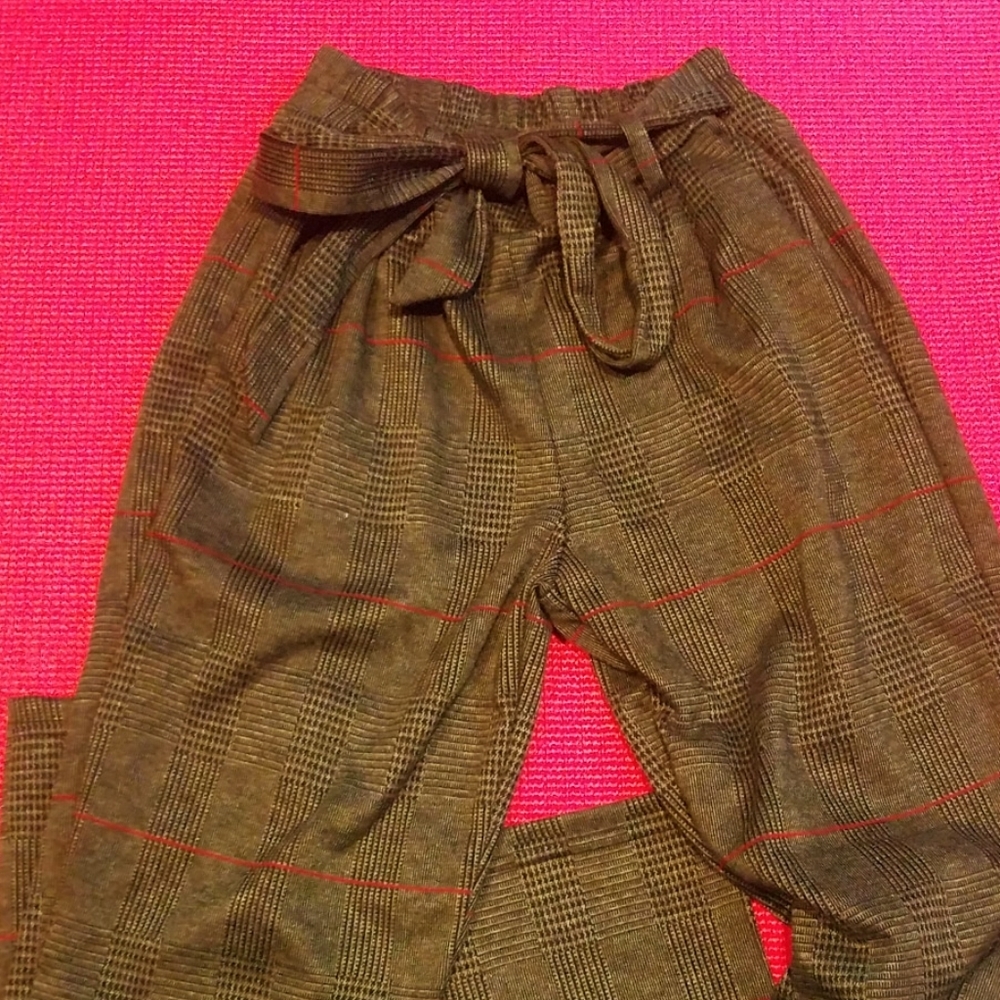 Love Tree Plaid Trouser Pants - Picture 3 of 3